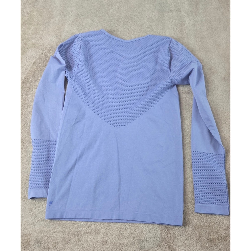 Fabletics Musetta Seamless LS Vented Shirt Women M Light Purple Stretchy NEW - Picture 3 of 7